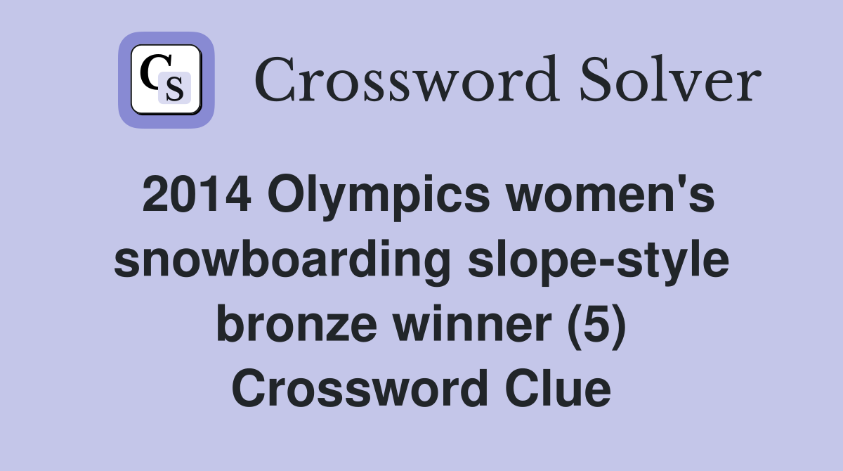 2014 Olympics women's snowboarding slopestyle bronze winner (5